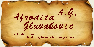 Afrodita Gluvaković vizit kartica